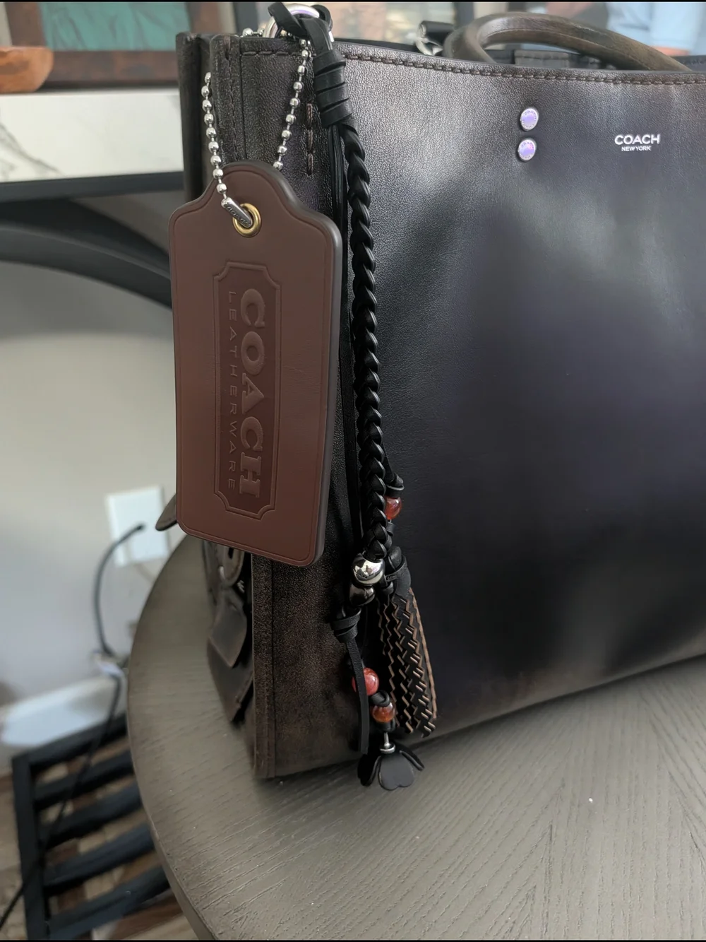 COACH Rogue Bag 40 In Loved Leather With Charms